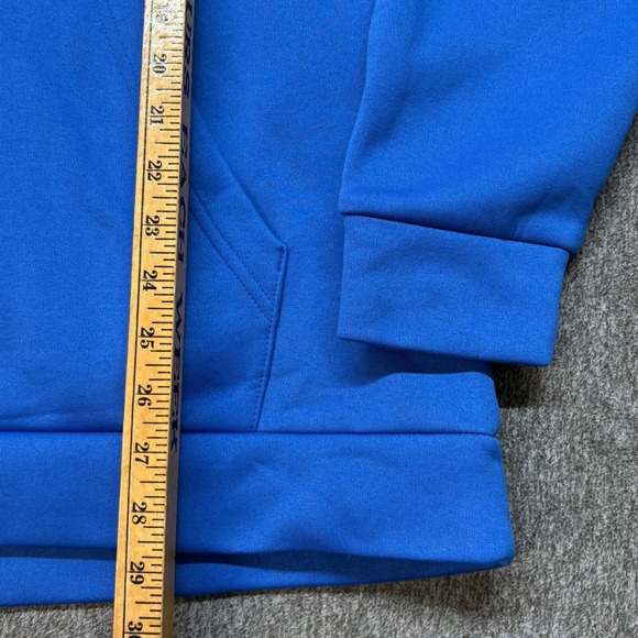 Nike Therma-FIT Mens XL Blue All Over Logo Print Hoodie - Picture 6 of 13